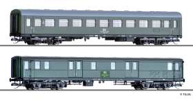 Tillig 502904 - TT - 2-tlg. Set Personenwagen DR-Schnellzug Teil 2, DR, Ep. IV - Tillig TT-Club